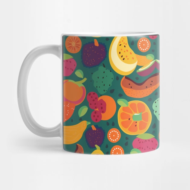 Colorful Fruit Motif in Seamless Pattern V4 by Family journey with God